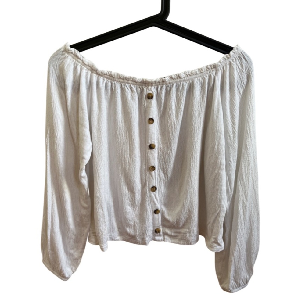 Francesca’s Off The Shoulder White Blouse